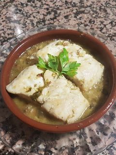 Una foto de Merluza en salsa verde