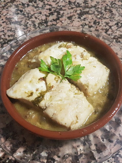 Una foto de Merluza en salsa verde