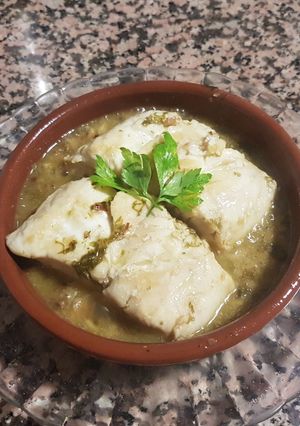 Una foto de Merluza en salsa verde