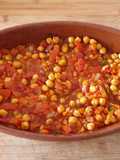 Garbanzos al horno con verduras