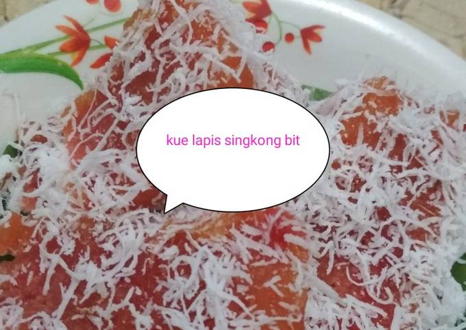 Kue lapis singkong bit