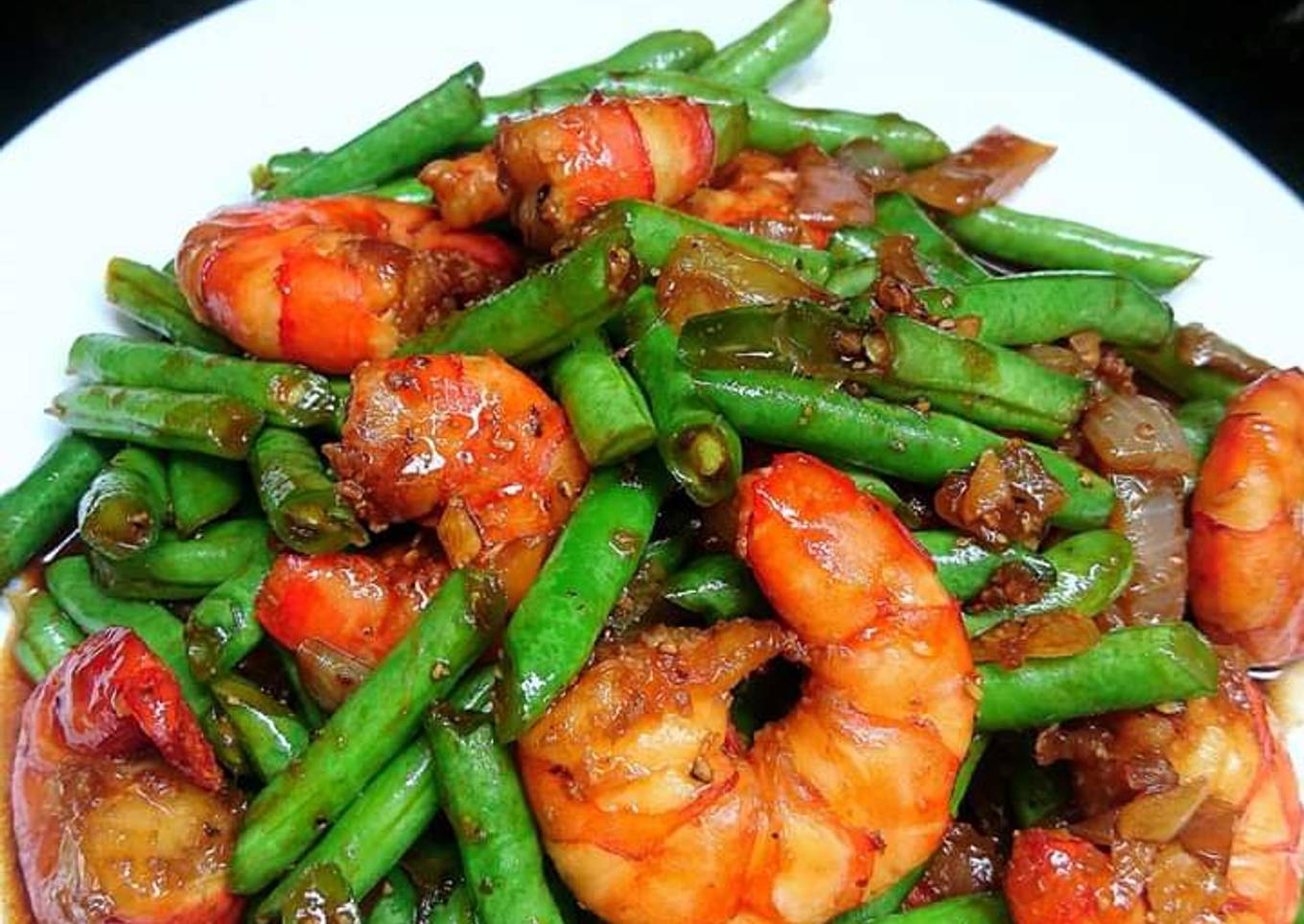 Buncis Udang Saus Tiram