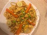 # سباغيتي بالدجاج 🍝