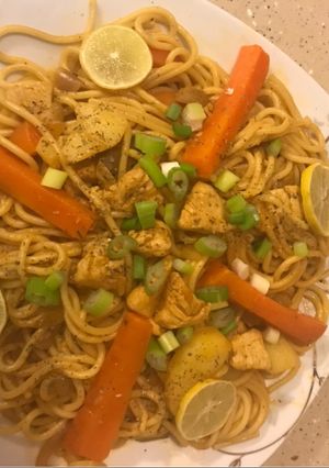 صورة لوصفة # سباغيتي بالدجاج 🍝