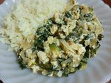 Huevos Revueltos con Acelga y Zucchini