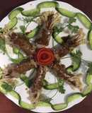 Bò cuộn nấm sốt Vang