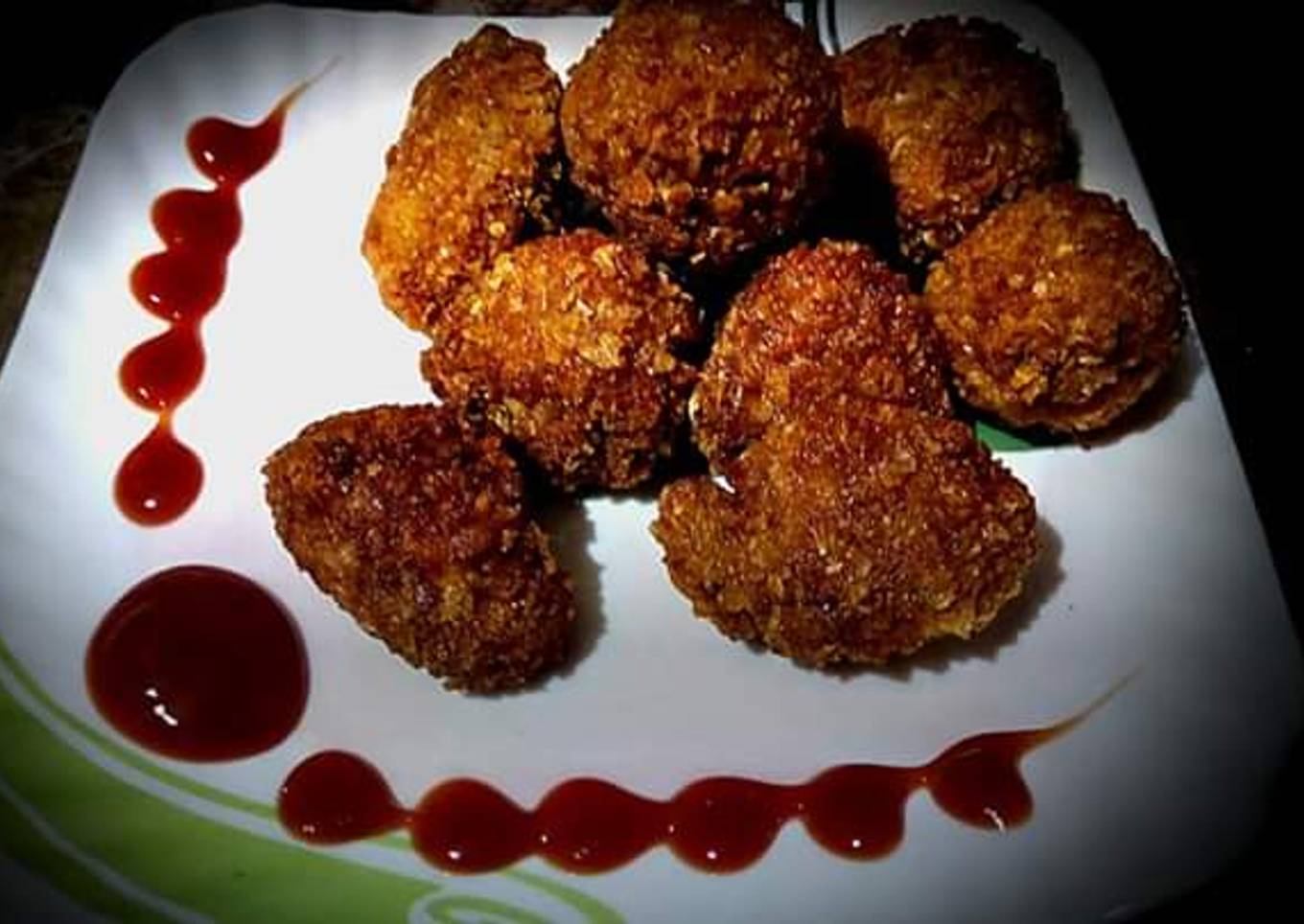 Crispy egg popcorn