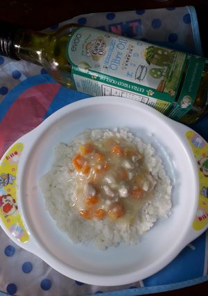 Foto resep Mpasi ayam saus keju