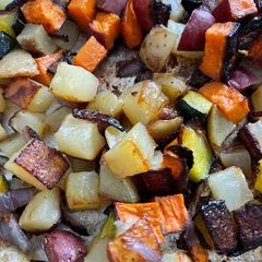 A picture of Roasted veggies.
