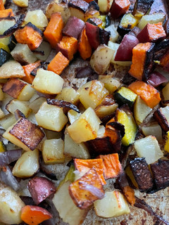 A picture of Roasted veggies.