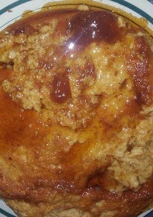 Una foto de Budín de pan integral con avena