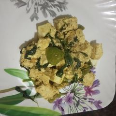 A picture of Paneer mint stir fry.