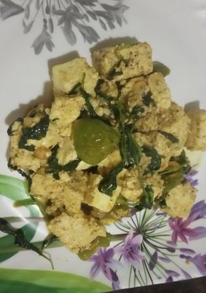 A picture of Paneer mint stir fry.