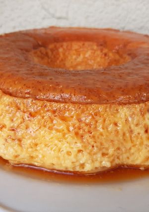 Una foto de Flan de leche condensada