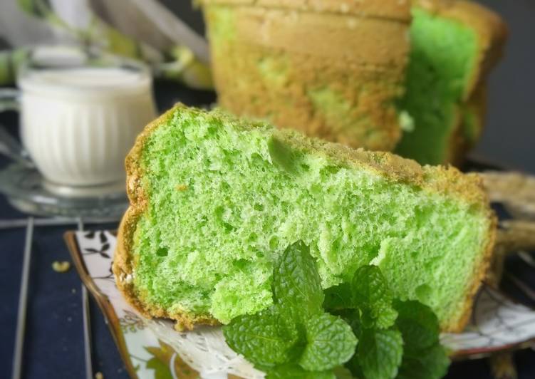 Resep Chiffon Pandan (Tepung Beras) | Langkah Membuat Chiffon Pandan (Tepung Beras) Yang Sempurna