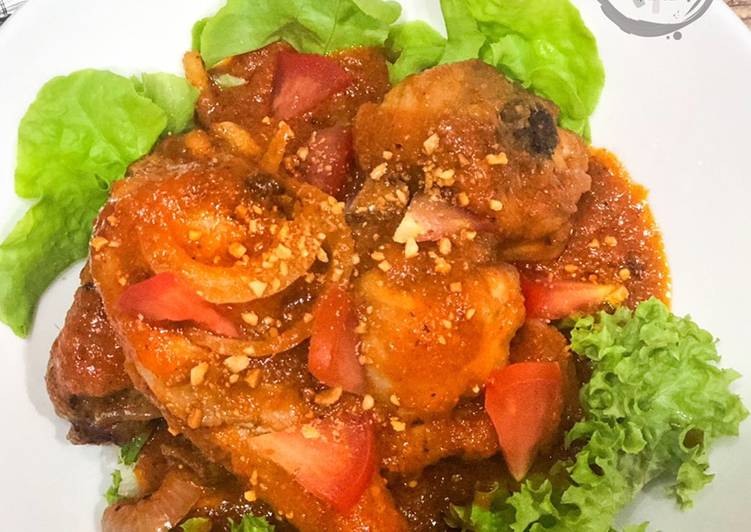 Cara Buat Ayam Merah Kacang Mak Nyonya yang Mudah