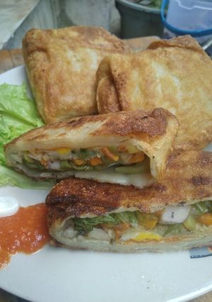 Foto resep Lumpia Isi Rogut Talas Sayuran Telur Puyuh