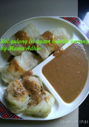 Foto resep Kol gulung isi ayam bumbu kacang