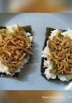 Foto resep Pizza Nasi (With Nori, sambel ijo & teri)
