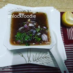 A picture of Sour vegetables Manchow Soup.