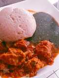 Wheat with Ewedu and Tomatoes Stew