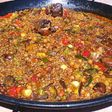 Paella de rabo de toro y verduras