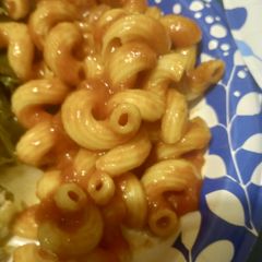 A picture of Cavatappi, Corkscrew and Tomatoes and Bacon.