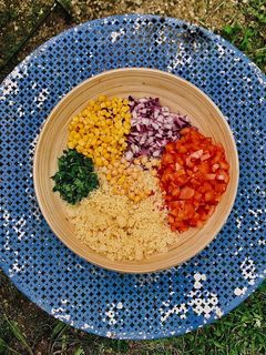 Una foto de Tabbule de garbanzos