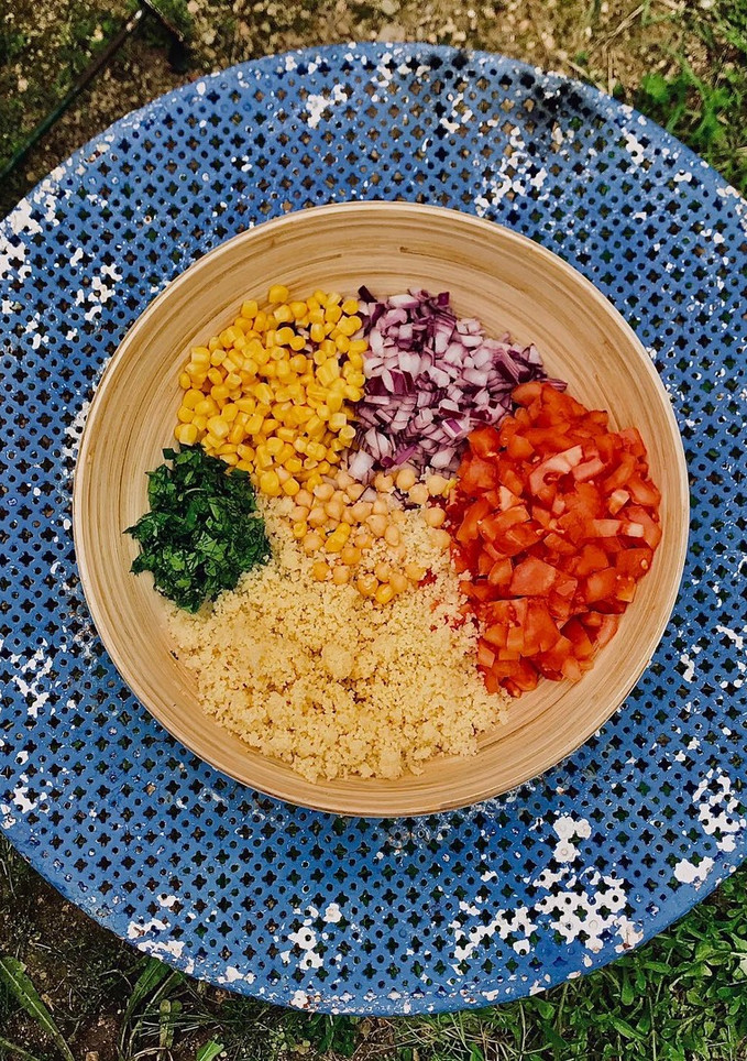 Una foto de Tabbule de garbanzos