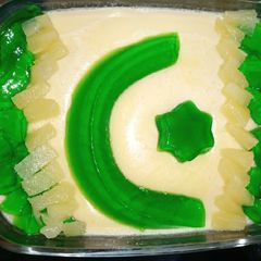 A picture of Green pudding recipe.