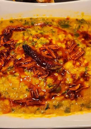 A picture of Methi Dal with Special Lasooni Tadka.