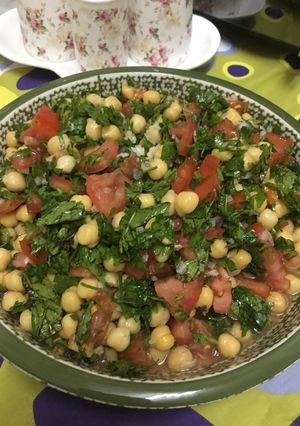صورة لوصفة سلطة الحمص