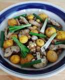 TRỨNG GÀ NON xào nấm