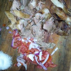 A picture of Mbuzi Choma with Kachumbari.