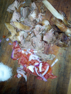A picture of Mbuzi Choma with Kachumbari.