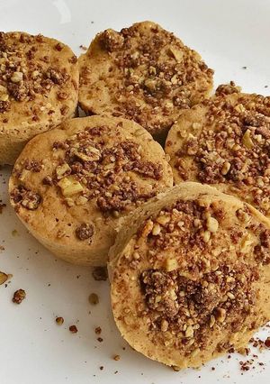Foto principal de Muffins veganos con crocante sin azúcar, sin gluten