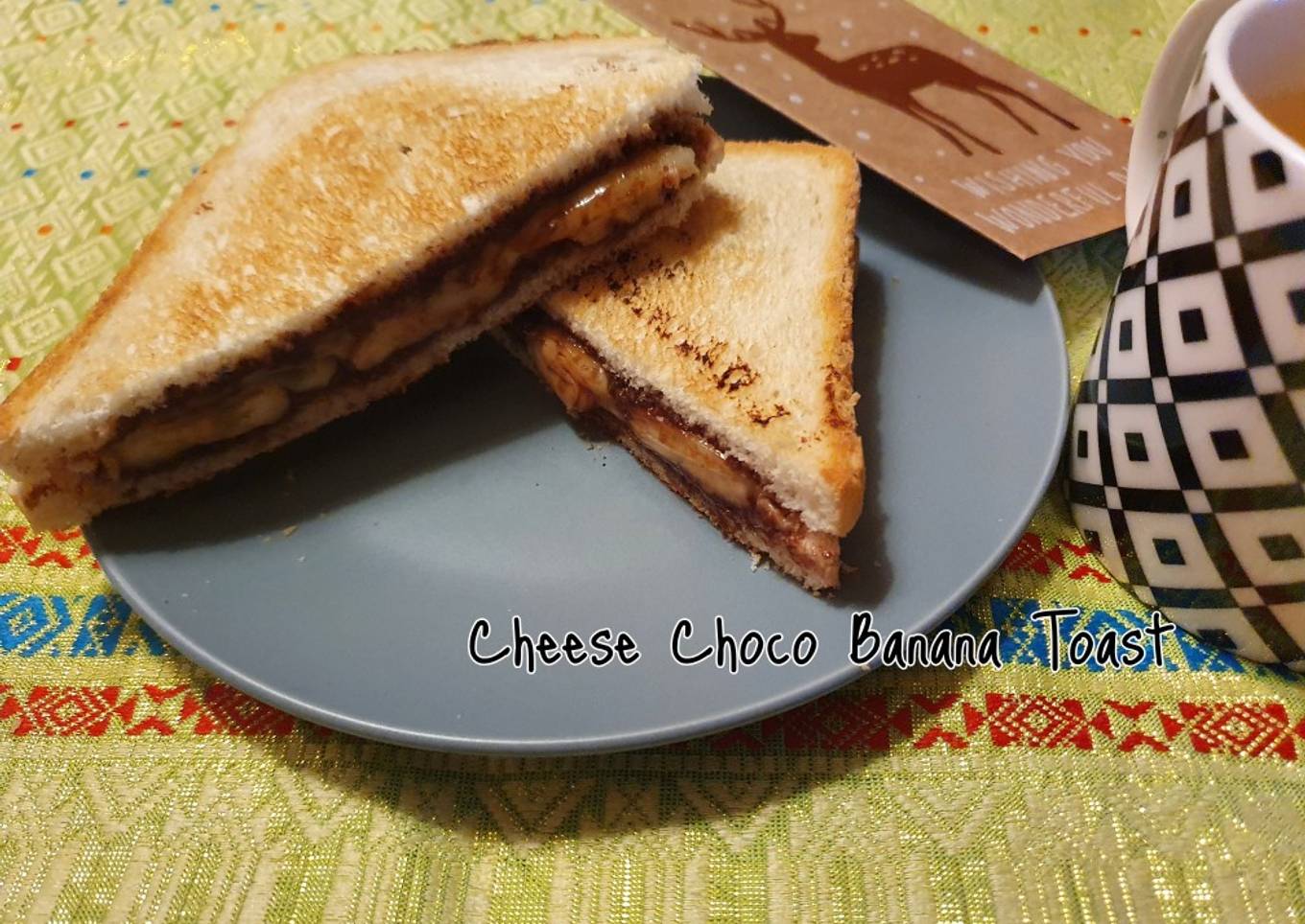 Roti Bakar Keju Pisang Coklat (Teflon)