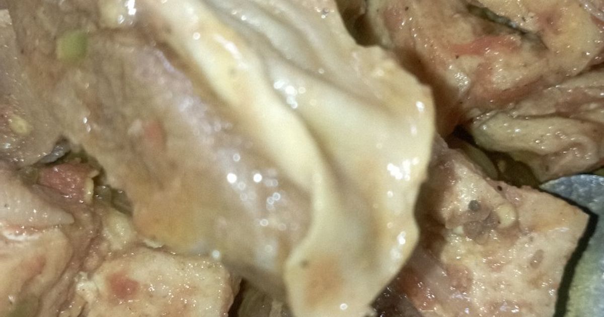 Tahu goreng daging kerbau