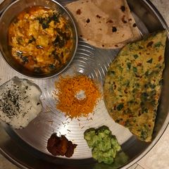 Trikut partha, Simple curd chuteny A picture of Trikut partha, Simple curd chuteny.