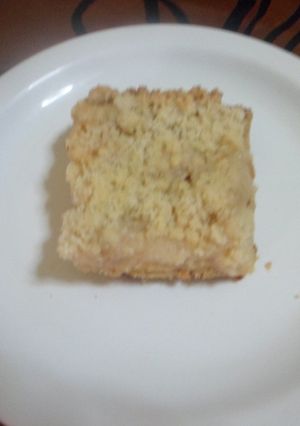 Una foto de Cramble de manzana y mantecol