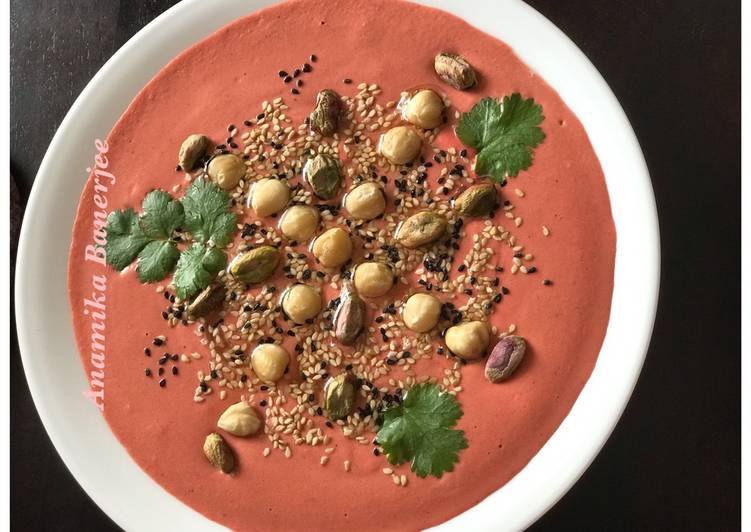 Easiest Way to Make Speedy Beet Tahini Hummus