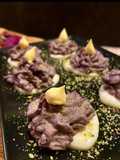 PATATE DUCHESSA VIOLA con GRANELLA di PISTACCHIO