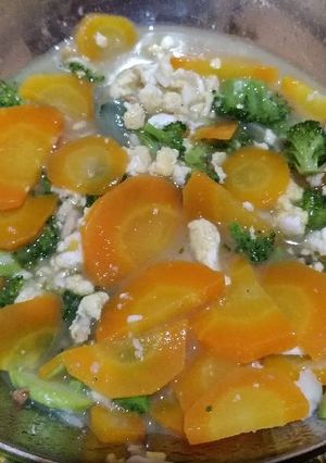 Foto resep Capcay kuah brokoli dan wortel
