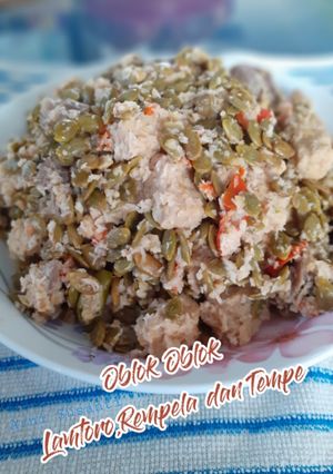 Foto resep 86.Oblok-Oblok Lamtoro,tempe & rempela dg kelapa kering instant
