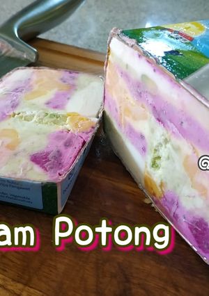 Foto resep Ice Cream Potong (menggunakan buah buahan asli)
