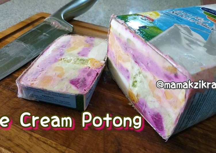 Ice Cream Potong (menggunakan buah buahan asli)