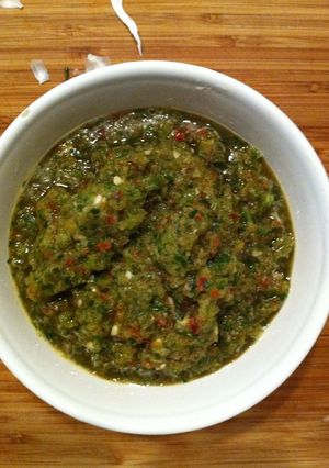 A picture of Puerto Rican Sofrito.