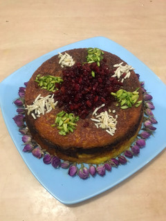 عکسی از دستور ته چین مرغ و بادنجان