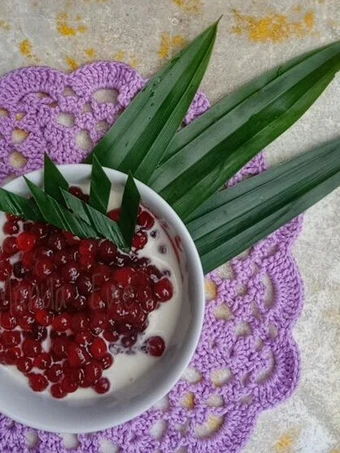 Langkah Mudah untuk Menyiapkan Resep Bubur mutiara with palm sugar yang Uenak Anti Ribet, Menggugah Selera
