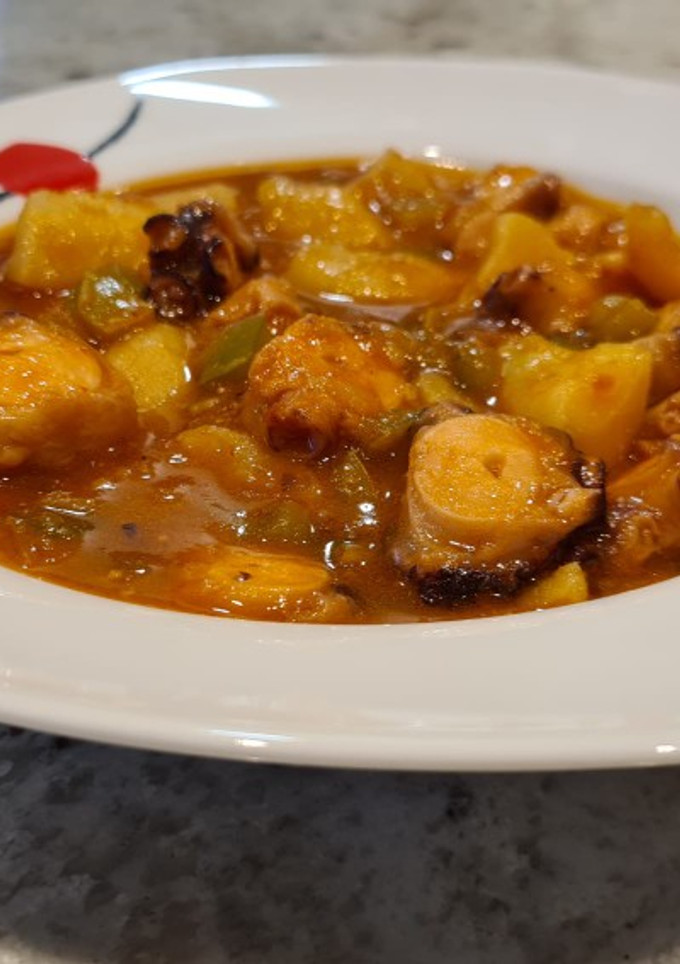 Una foto de Marmitako de pulpo